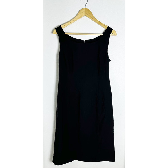 Armani Collezioni Black 100% Wool Sheath Dress sz 6 - Picture 1 of 12